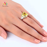 Sensational Three-Stone Z Diamond 8Ct Yellow Canary Ring - Rings Universe