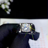 Latest design Silver Moissanite Diamond Men's ring - Rings Universe