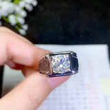 Latest design Silver Moissanite Diamond Men's ring - Rings Universe