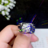Latest design Silver Moissanite Diamond Men's ring - Rings Universe
