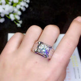 Latest design Silver Moissanite Diamond Men's ring - Rings Universe