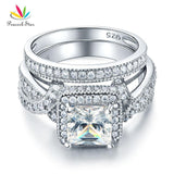 Vintage Style Princess Cut Z Diamond Luxury Ring Set - Rings Universe