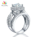 Vintage Style Princess Cut Z Diamond Luxury Ring Set - Rings Universe