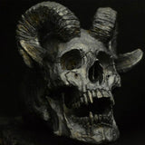 Vintage Gothic Punk Demon Satan Goat Skull  Stainless Steel Ring - Rings Universe