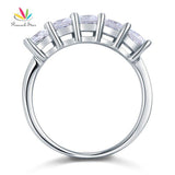 Princess Cut Five Stone 1.25 Ct Lab Diamond Wedding Ring - Rings Universe