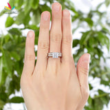 Terrific 1.5 Ct Princess Cut Z Diamond Bridal Ring Set - Rings Universe