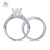 Terrific 1.5 Ct Princess Cut Z Diamond Bridal Ring Set - Rings Universe