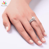 Terrific 1.5 Ct Princess Cut Z Diamond Bridal Ring Set - Rings Universe