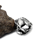 Cool Punk Stainless Steel Big Skull Punk Ring For Men - ringsuniverse