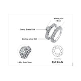 Vintage Silver AAA+ CZ Diamonds Bridal Ring Set - Rings Universe