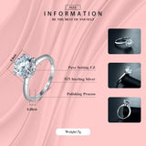 Splendid 3Ct Six claw AAA+ Quality CZ Diamonds Ring - Rings Universe