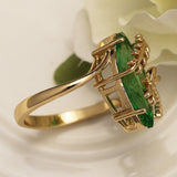 Huitan Country Olive Green Dragonfly Twine Wedding Women Ring Anniversary Oval Pretty Party Ring For Girl Amazon Hot Selling - ringsuniverse