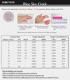 Black and Silver Color Cubic Zirconia Crystals Titanium Steel Rings For Women - ringsuniverse