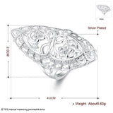 Cute Noble Fashion Classic Hollow Silver Color Ring - Rings Universe