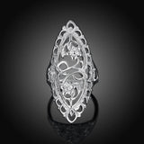 Cute Noble Fashion Classic Hollow Silver Color Ring - Rings Universe