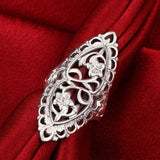 Cute Noble Fashion Classic Hollow Silver Color Ring - Rings Universe