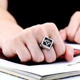 Stainless Steel One Percenter Biker Punk Ring - ringsuniverse