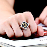 Stainless Steel One Percenter Biker Punk Ring - ringsuniverse