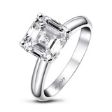 Stunning 3 Carats Asscher Cut Simulated Diamond Ring - Rings Universe