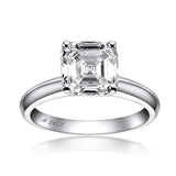 Stunning 3 Carats Asscher Cut Simulated Diamond Ring - Rings Universe