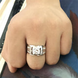 Luxury Men's Silver 1 Carat Zirconia Diamond Ring - ringsuniverse