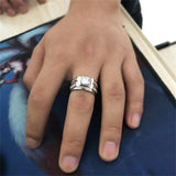 Luxury Men's Silver 1 Carat Zirconia Diamond Ring - ringsuniverse