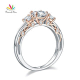 Vintage Style 1 Carat Silver Wedding Engagement Ring - Rings Universe