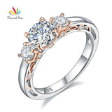 Vintage Style 1 Carat Silver Wedding Engagement Ring - Rings Universe