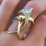 Luxury Irregular Golden Twist Winding Magical Witch Ring - ringsuniverse