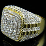 Huitan Trendy Hip Hop Rock  Men Ring  For Party Light Gold  Color Full Bling Iced Out Cubic  Micro Paved CZ Rings Gift Jewelry - ringsuniverse