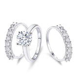 Adorable 2021 New Arrival Silver 3 pieces Ring Set - ringsuniverse