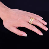 Cuban Chain Gold Color Iced Out Full Zircon Hip Hop Ring - ringsuniverse