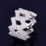 Cuban Chain Gold Color Iced Out Full Zircon Hip Hop Ring - ringsuniverse