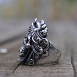 Best Seller - Mahakali Helmet Skull Biker Ring - ringsuniverse