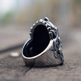 Best Seller - Mahakali Helmet Skull Biker Ring - ringsuniverse