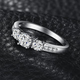Delightful 3 Stone AAA+ CZ Diamonds Fine Ring