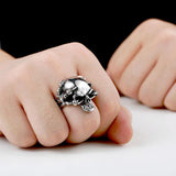 Gothic Punk Claw Skull Skeleton Ring - ringsuniverse