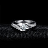 Adorable AAA+ CZ Diamonds Princess Cut Promise Ring - Rings Universe