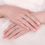 Adorable AAA+ CZ Diamonds Princess Cut Promise Ring - Rings Universe