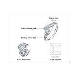 Adorable AAA+ CZ Diamonds Princess Cut Promise Ring - Rings Universe