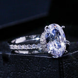 Dazzling Oval Brilliant AAA CZ Stone Classic Ring - Rings Universe