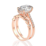 9ct Radiant Cut Lab Diamond Luxury Ring sets - ringsuniverse