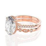 9ct Radiant Cut Lab Diamond Luxury Ring sets - ringsuniverse