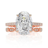 9ct Radiant Cut Lab Diamond Luxury Ring sets - ringsuniverse
