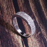 Silver Round Lab Sapphire Zircon Gemstone Fine Jewelry ring - ringsuniverse