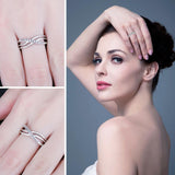 Infinity AAA+ CZ Diamonds Stackable Eternity Ring - Rings Universe