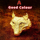 Viking Nordic Wolf Head Odin 's Symbol Ring - ringsuniverse