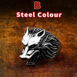 Viking Nordic Wolf Head Odin 's Symbol Ring - ringsuniverse