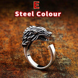 Viking Nordic Wolf Head Odin 's Symbol Ring - ringsuniverse