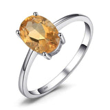 Real Amethyst/Citrine/Peridot/Garnet/Topaz Silver Rings - ringsuniverse